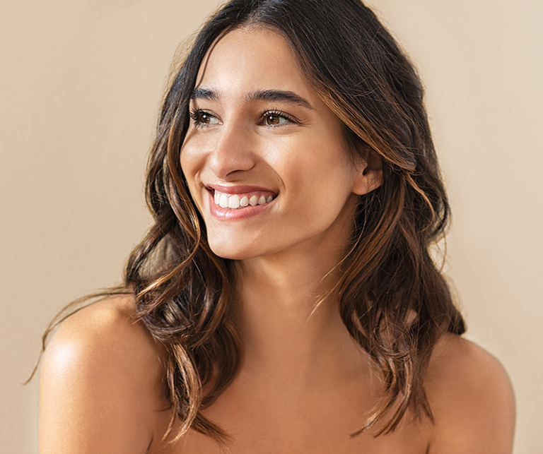 a woman smiling for the camera