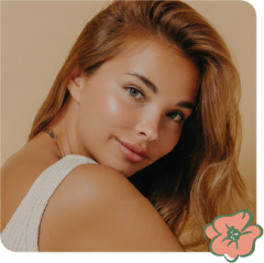 a woman looking at the camera